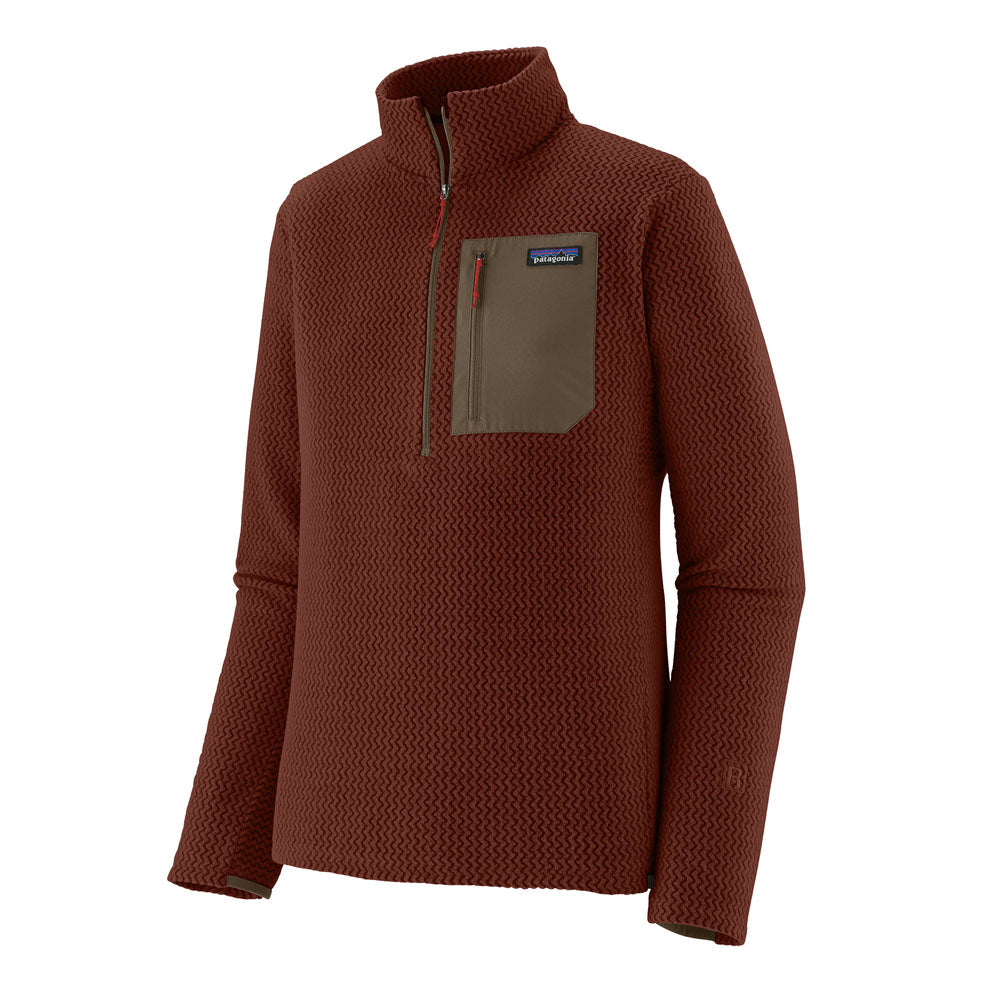 Patagonia Mens R1 Air Zip Neck Dried Vanilla