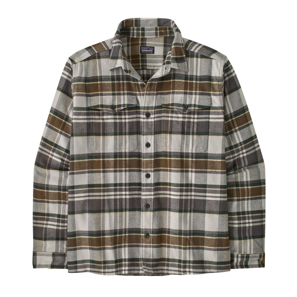Patagonia Mens Fjord Flannel Shirt Blizzard: Salt Grey