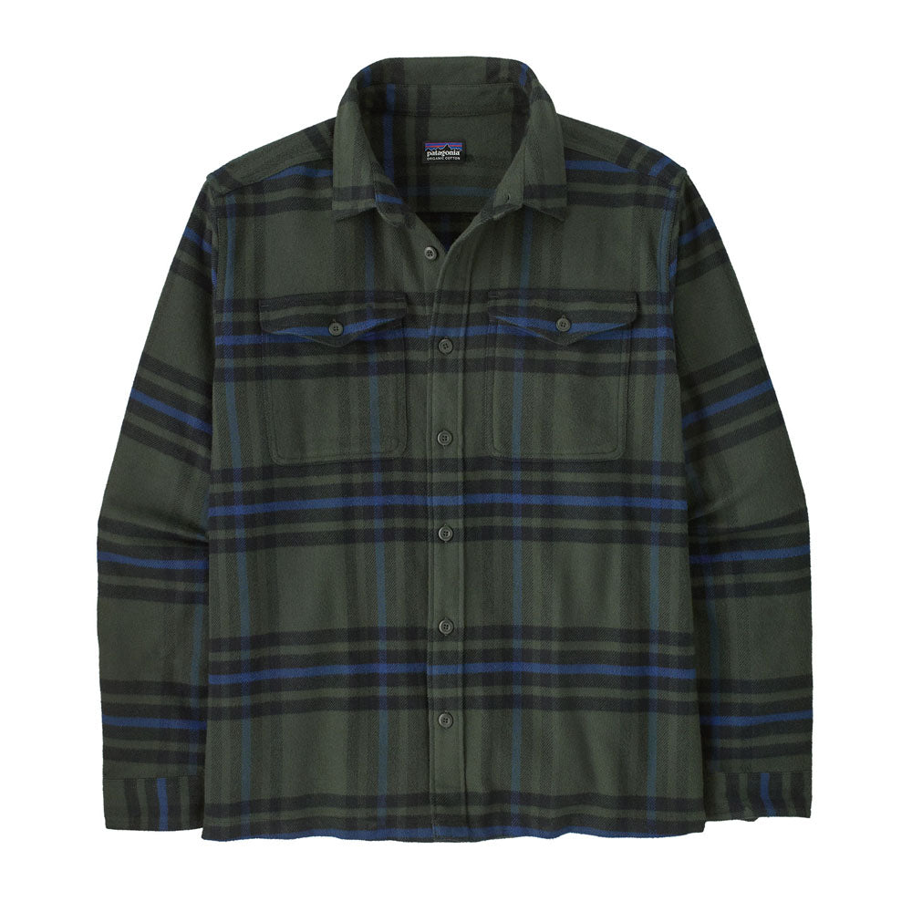 Patagonia Mens Fjord Flannel Shirt Catch: Old Growth Green