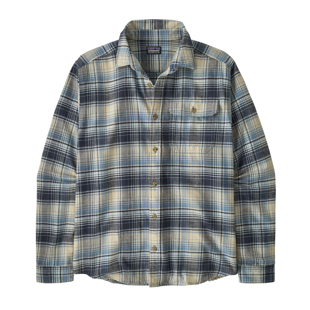 Patagonia Mens Long-Sleeved Lightweight Fjord Flannel Shirt Foggy: Virtually Blue