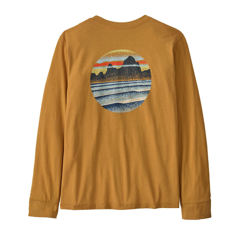Patagonia Kids Long-Sleeved Skyline Stencil T-Shirt Talon Gold