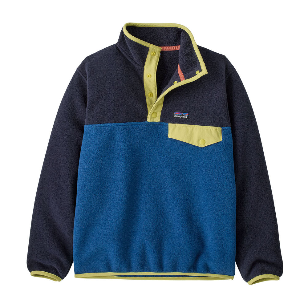 Patagonia Kids Lightweight Synchilla Snap-T Fleece Pullover Clement Blue