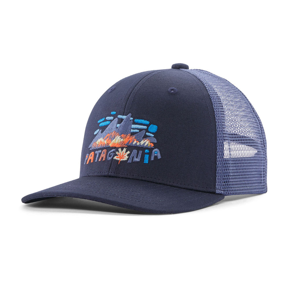 Patagonia Kids Trucker Hat Fitz Roy Foliage: New Navy