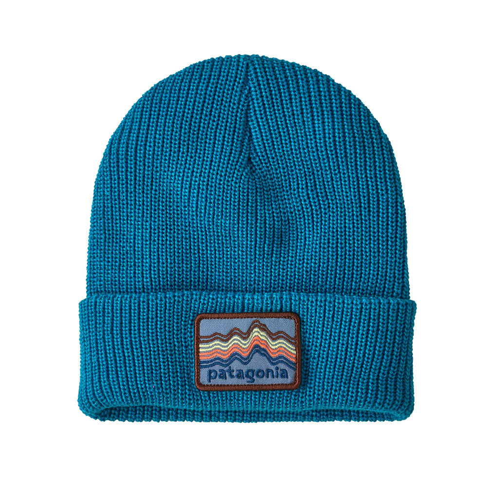 Patagonia Kids Logo Beanie Ridge Rise Stripe: Uplift Blue