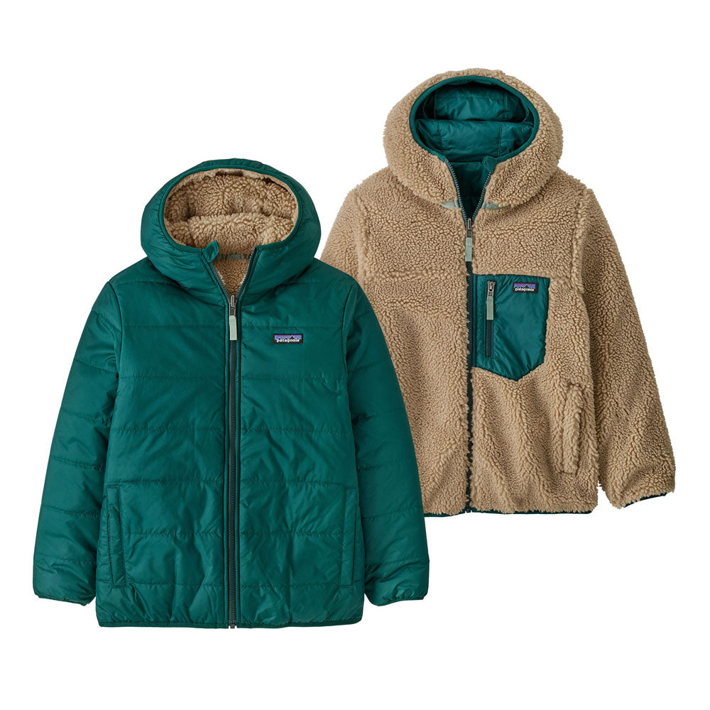 Patagonia Kids Reversible Ready Freddy Hoody Cascade Green