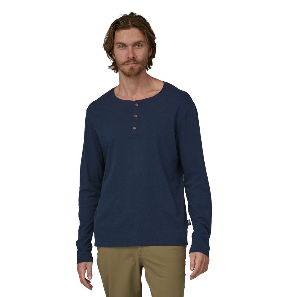 Patagonia Mens Long-Sleeved Daily Henley New Navy