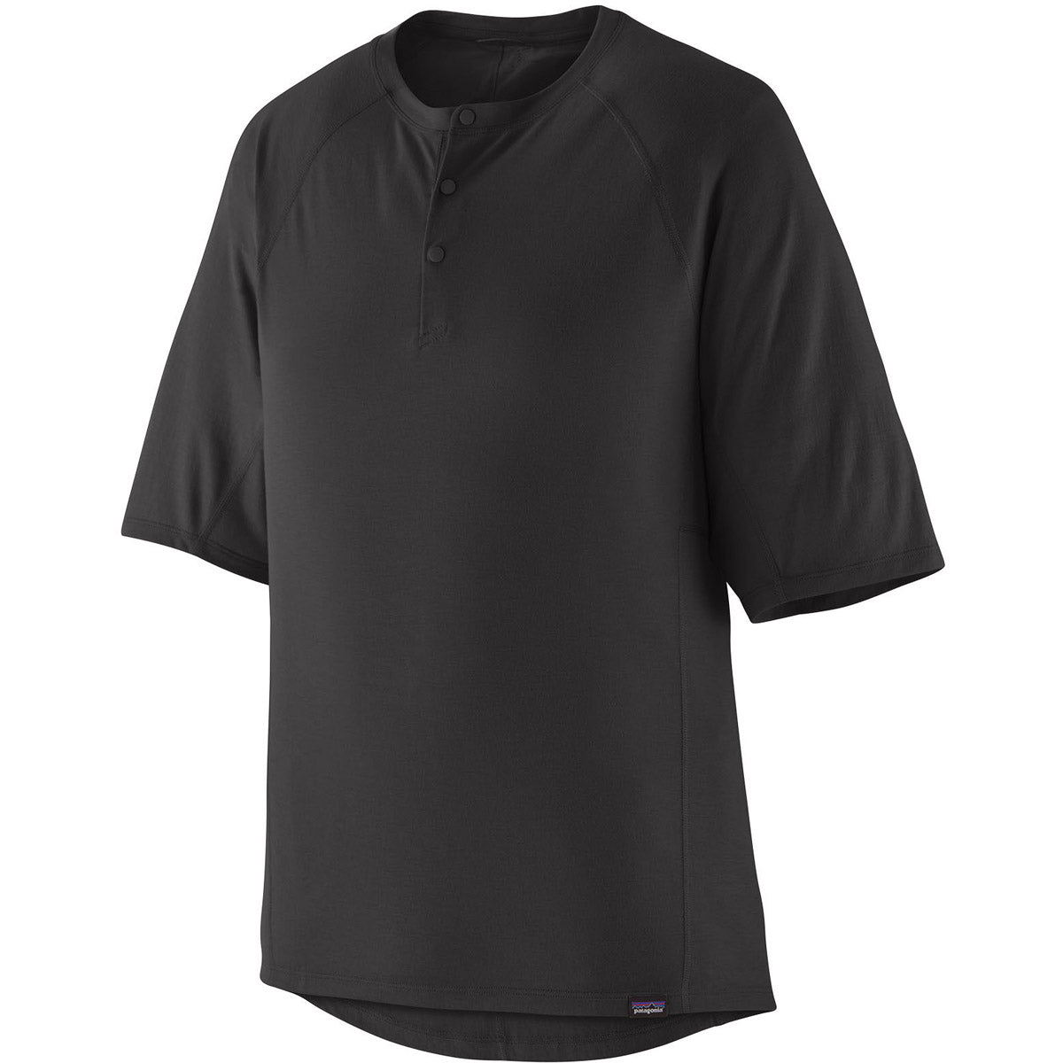 Patagonia Men's Capilene Cool Trail Bike Henley Black