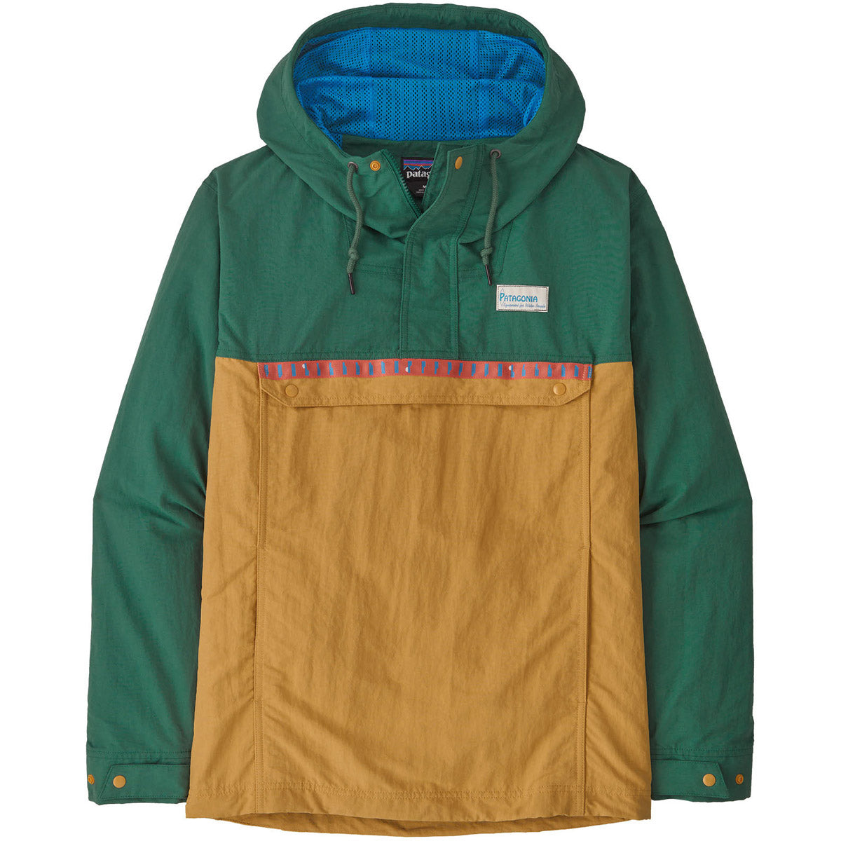 Patagonia Men&#39;s Isthmus Anorak Pullover Pufferfish Gold