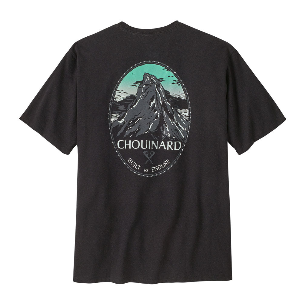 Patagonia Mens Chouinard Crest Pocket Responsibili-Tee Ink Black