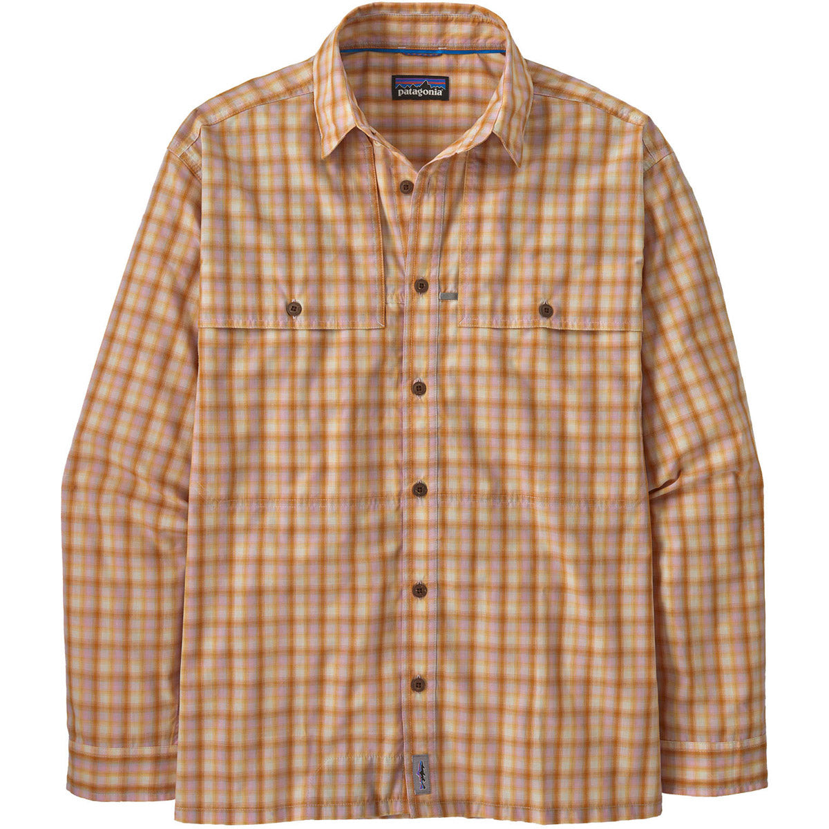 Patagonia Men's Long-Sleeved Island Hopper Shirt Mirrored: Golden Caramel