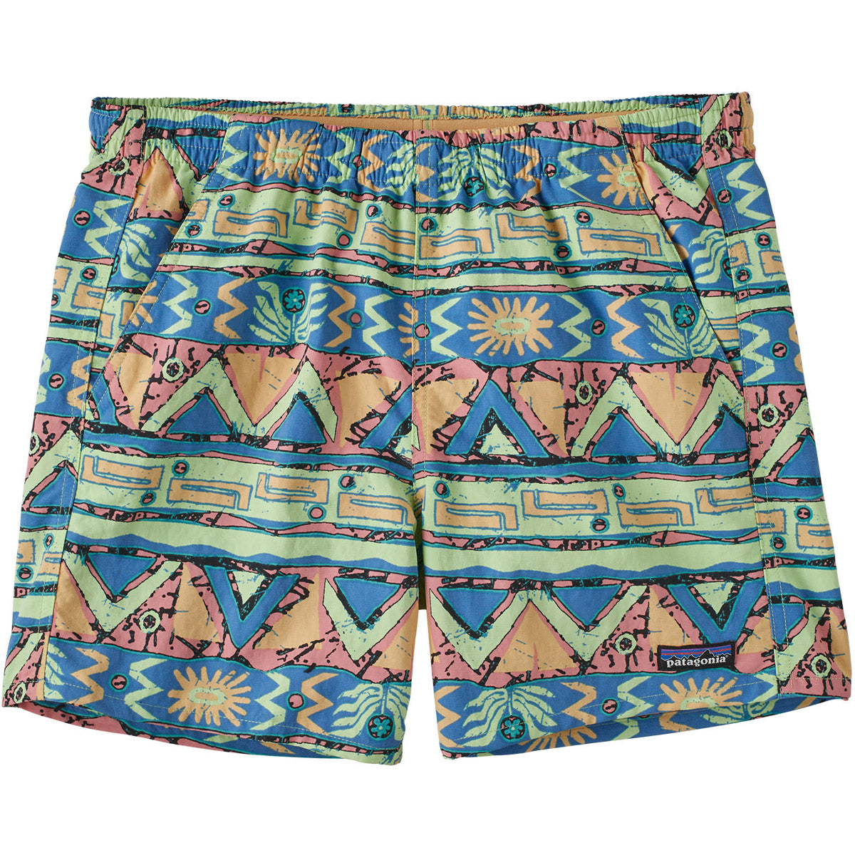 Patagonia Women's Baggies Shorts - 5" High Hopes Geo: Salamander Green