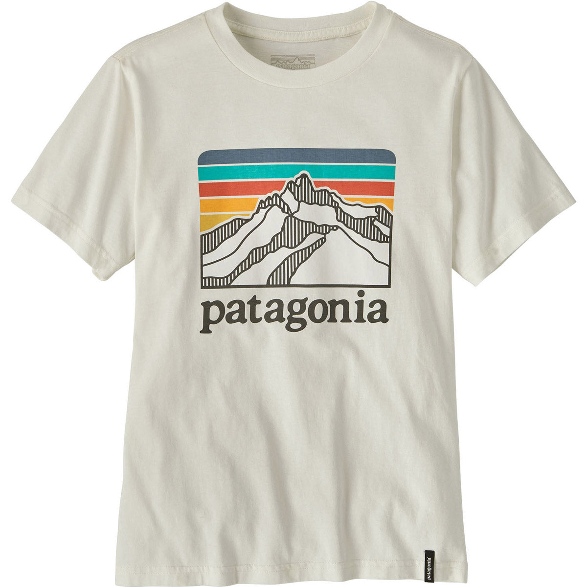 Patagonia Kids&#39; Graphic T-Shirt ine Logo Ridge: Birch White / L