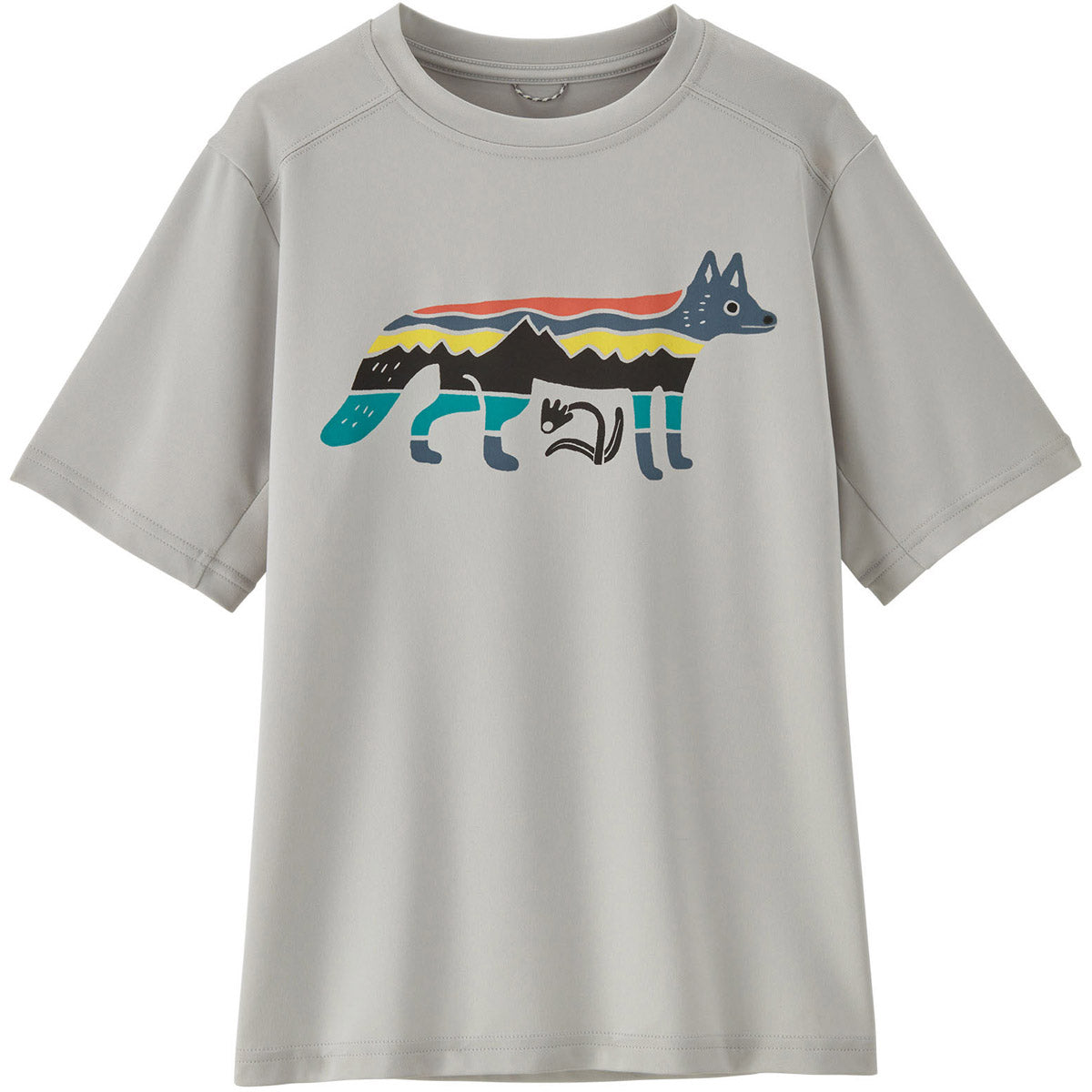 Patagonia Kids&#39; Capilene Silkweight T-Shirt Foxy Fitz: Tailored Grey