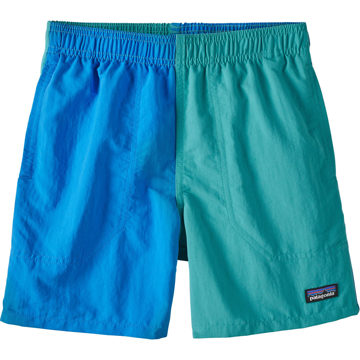 Patagonia Kids' Baggies Shorts 5" - Lined Harlequin: Subtidal Blue