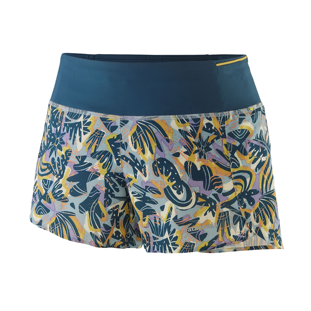 Patagonia Womens Strider Pro Shorts - 3 1/2 in. Wild Botanist: Thermal Blue