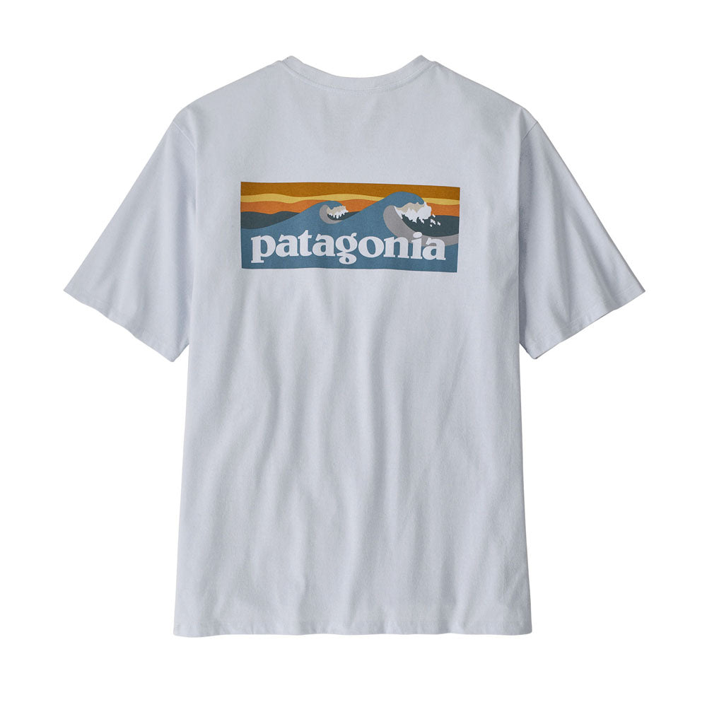 Patagonia Mens Boardshort Logo Pocket Responsibili-Tee White