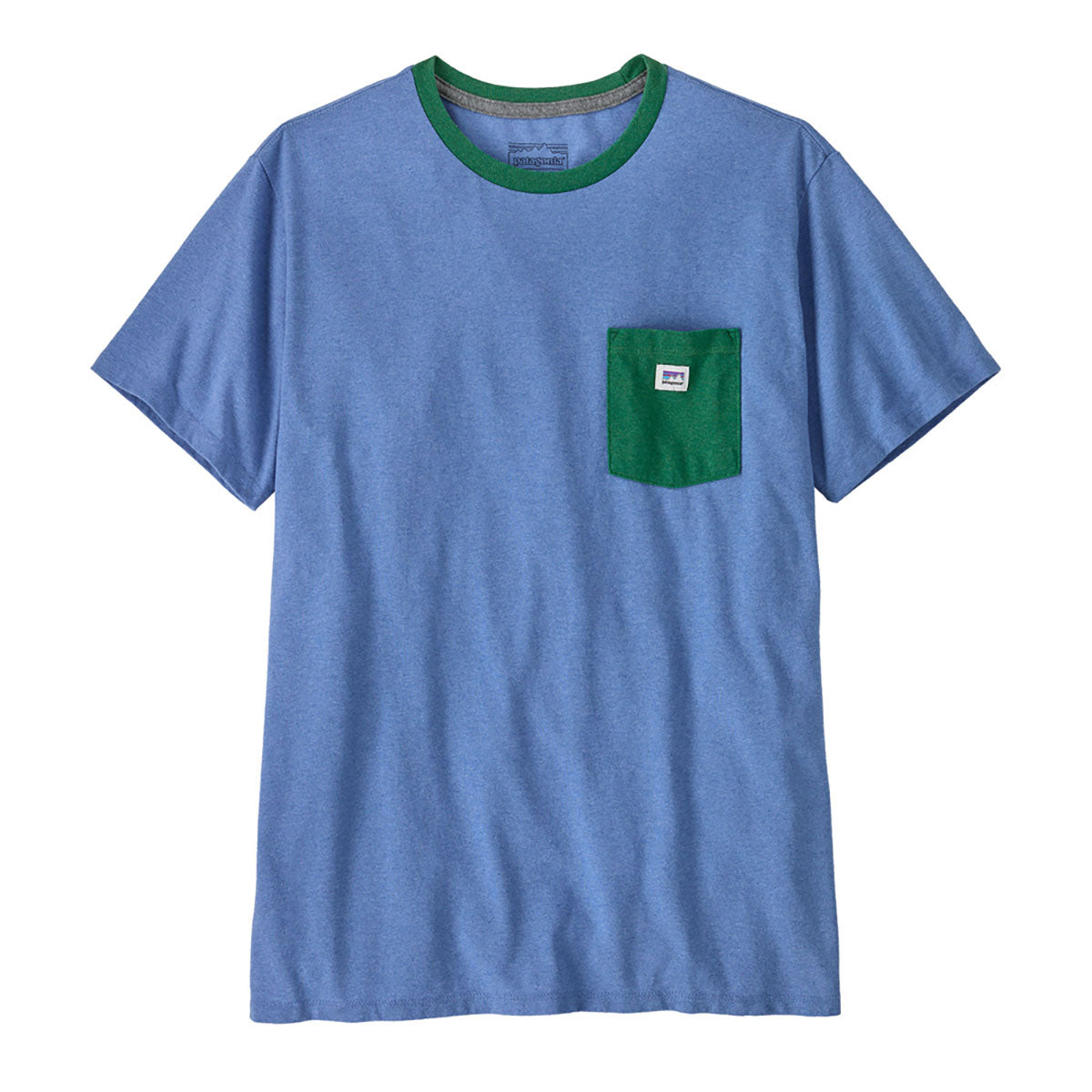 Patagonia Mens Shop Sticker Pocket Responsibili-Tee Abundant Blue