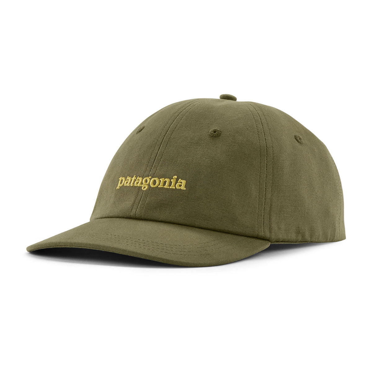 Patagonia Fitz Roy Icon Trad Cap Text Logo: Tent Green