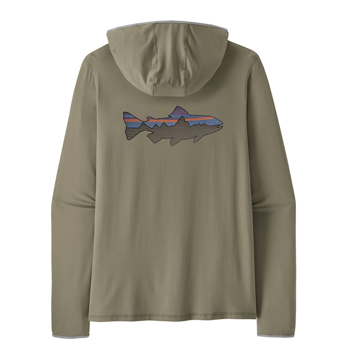Patagonia Mens Tropic Comfort Natural Graphic Hoody Fitz Roy Trout: River Rock Green