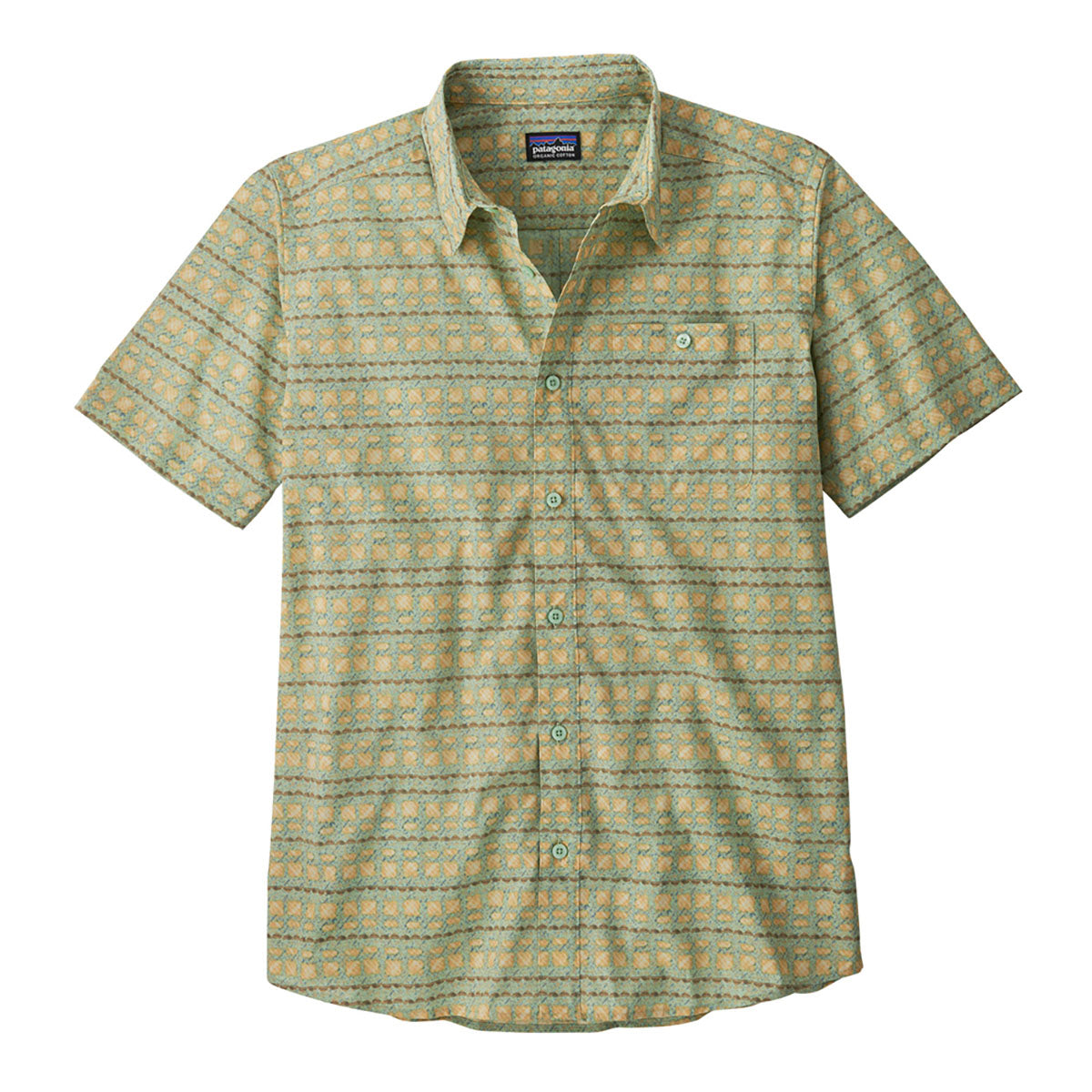 Patagonia Mens Go To Shirt Piers: Rinsed Green