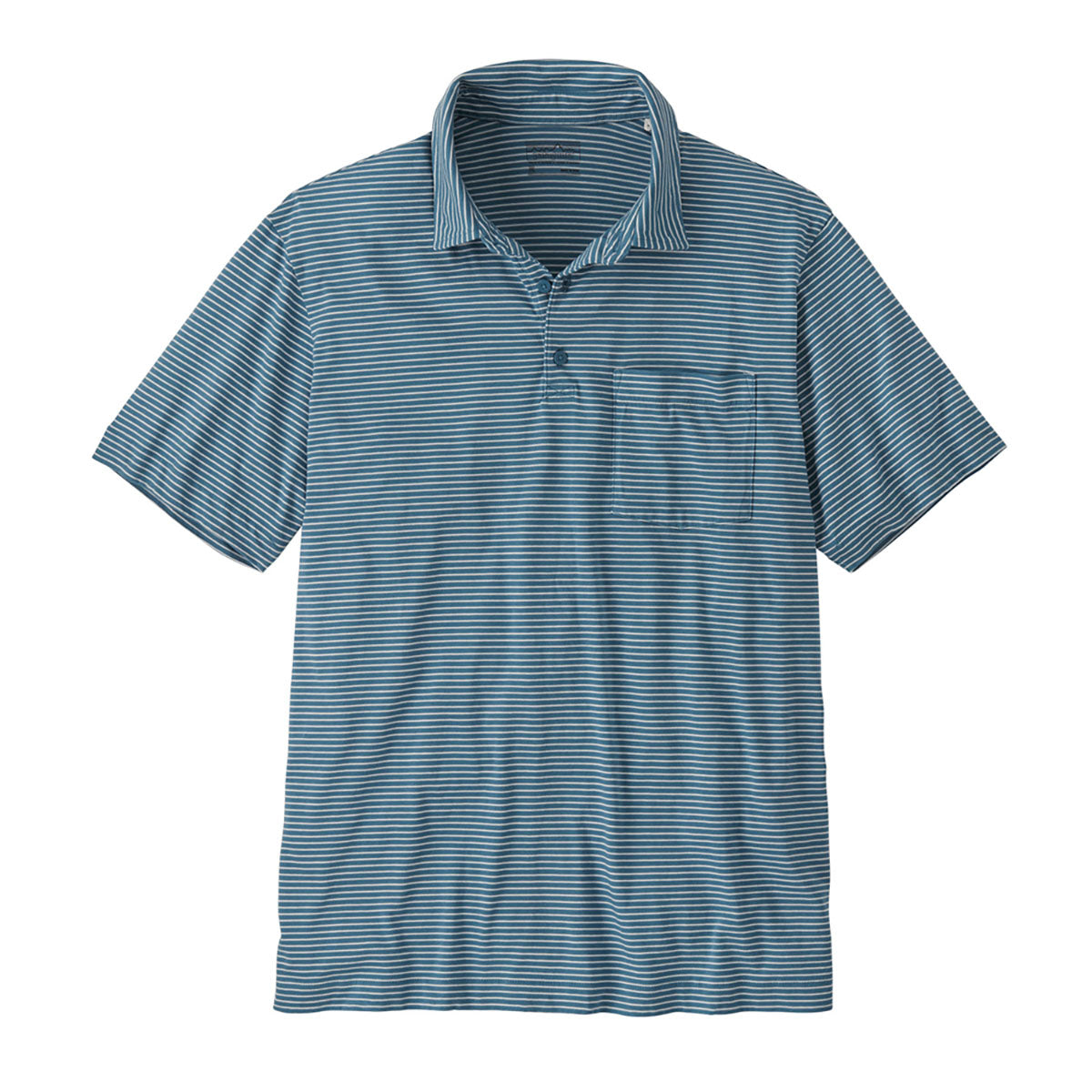 Patagonia Mens Daily Polo Seashore: Still Blue