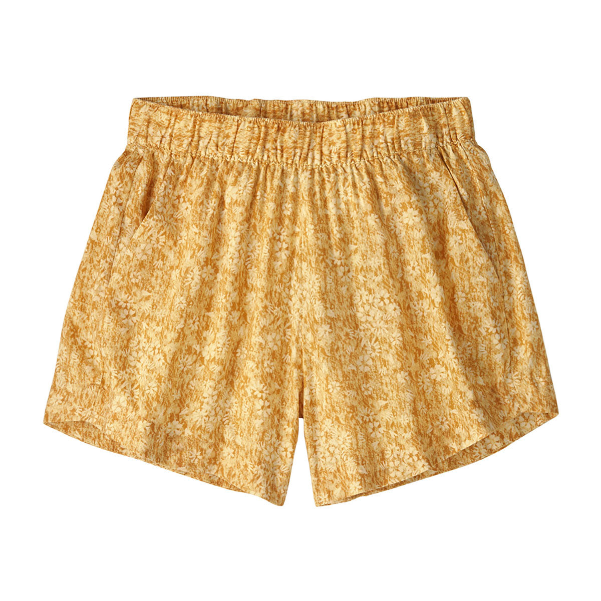 Patagonia Womens Garden Island Shorts - 3 1/2 Wildflower Pastel: Beeswax Tan