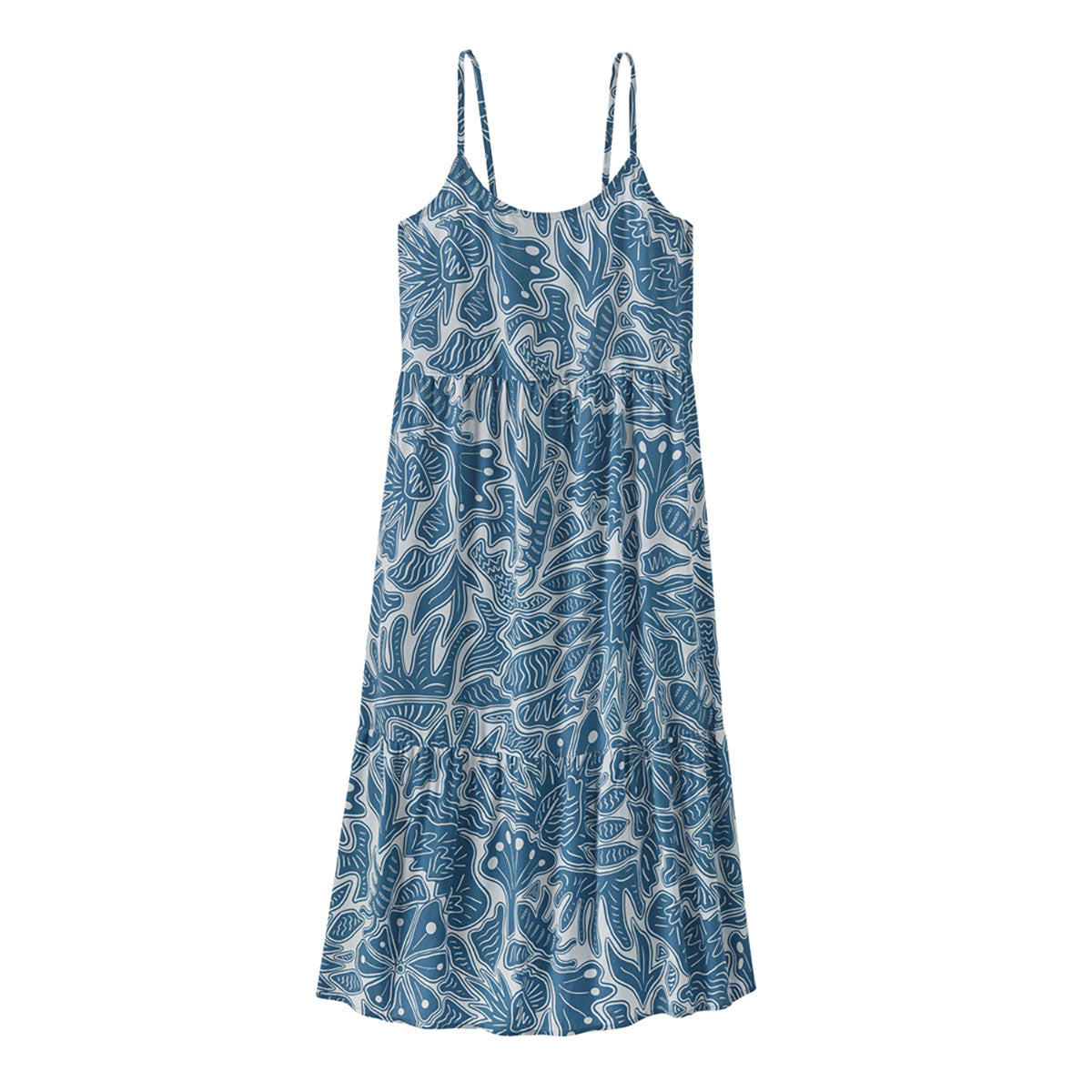 Patagonia Womens Tidal Threads Dress Bees and Flowers: Still Blue