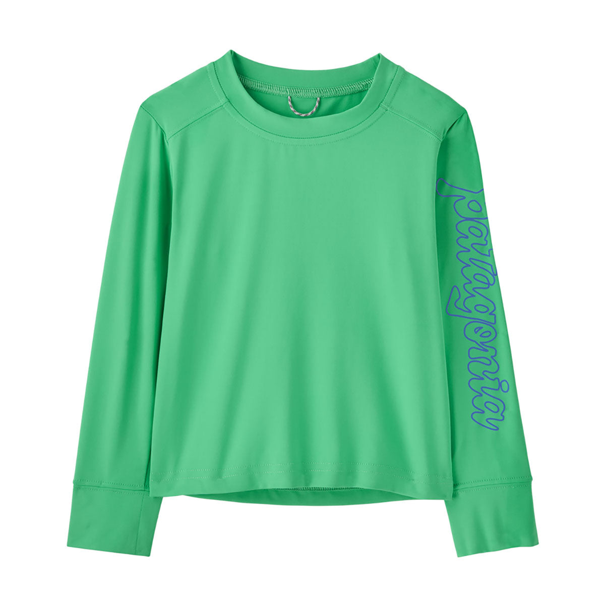 Patagonia Baby Long Sleeve Capilene Silkweight T-Shirt Fitz Script: Aloe Green
