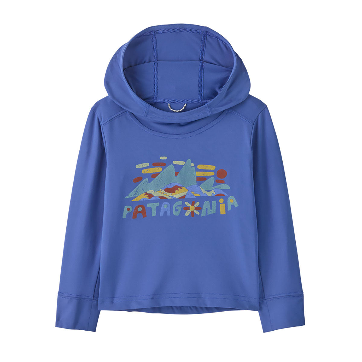 Patagonia Baby Cap Silkweight Hoody Fitz Roy Superbloom: Eddy Blue