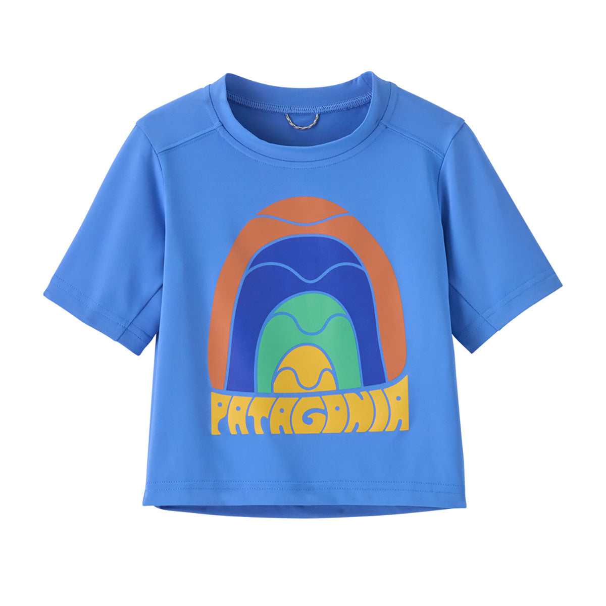 Patagonia Baby Cap Silkweight T-Shirt Rainbow Wave: Abundant Blue