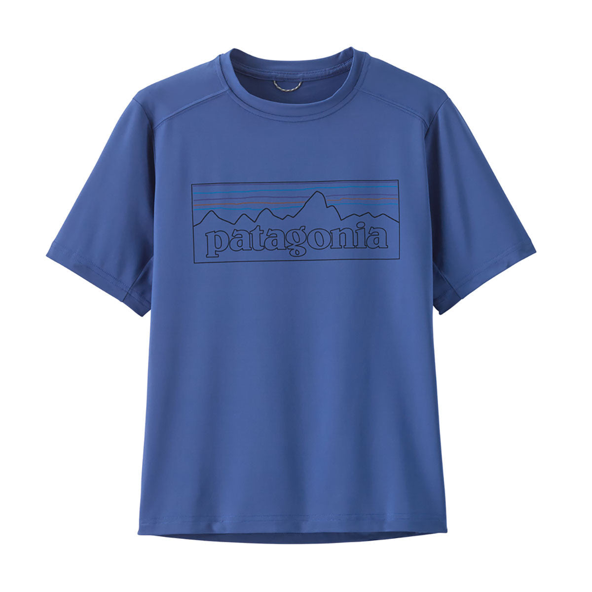 Patagonia Kids Capilene Silkweight T-Shirt P-6 Outline: Eddy Blue