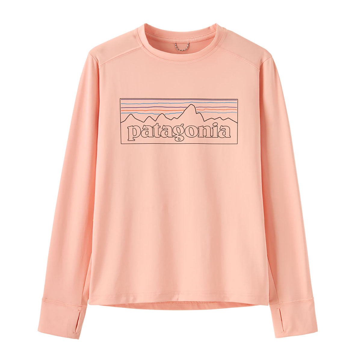 Patagonia Kids Long Sleeved Capilene Silkweight T-Shirt P-6 Outline: Sunlit Pink