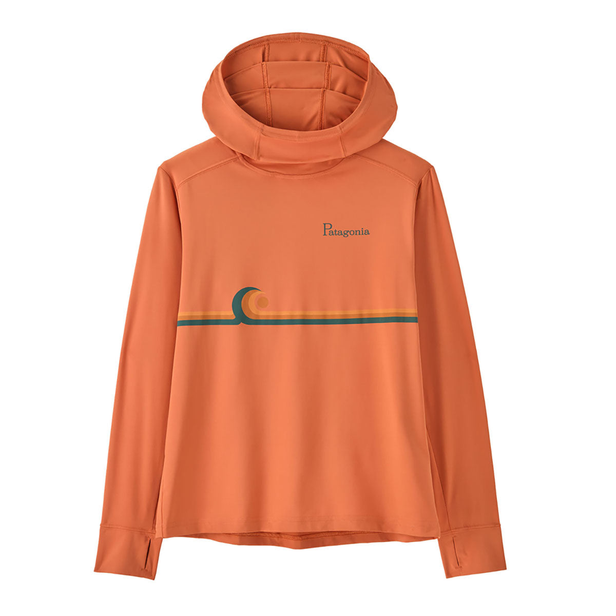 Patagonia Kids Capilene Silkweight Hoody Swelldrifter Stripe: Rock Melon