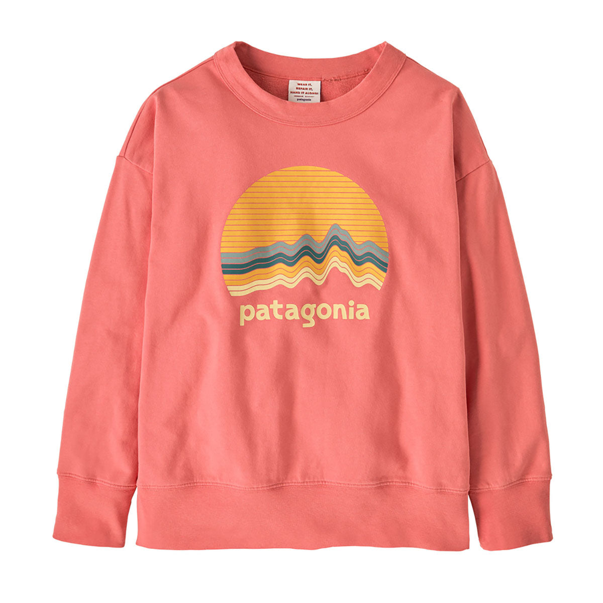 Patagonia Kids Crew Sweatshirt Ridge Rise Moonlight: Peak Pink