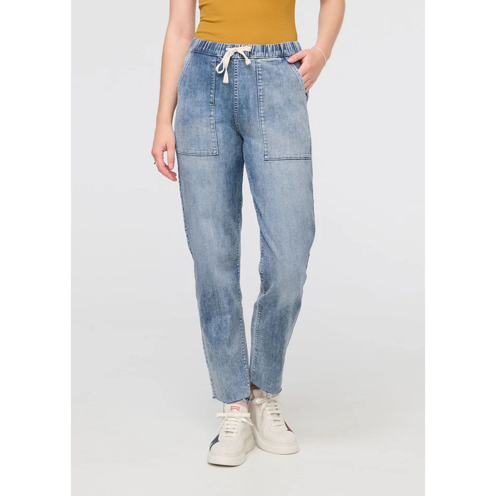 DU/ER Women's Performance Denim Harbour Pant - 27" Inseam Light Stone