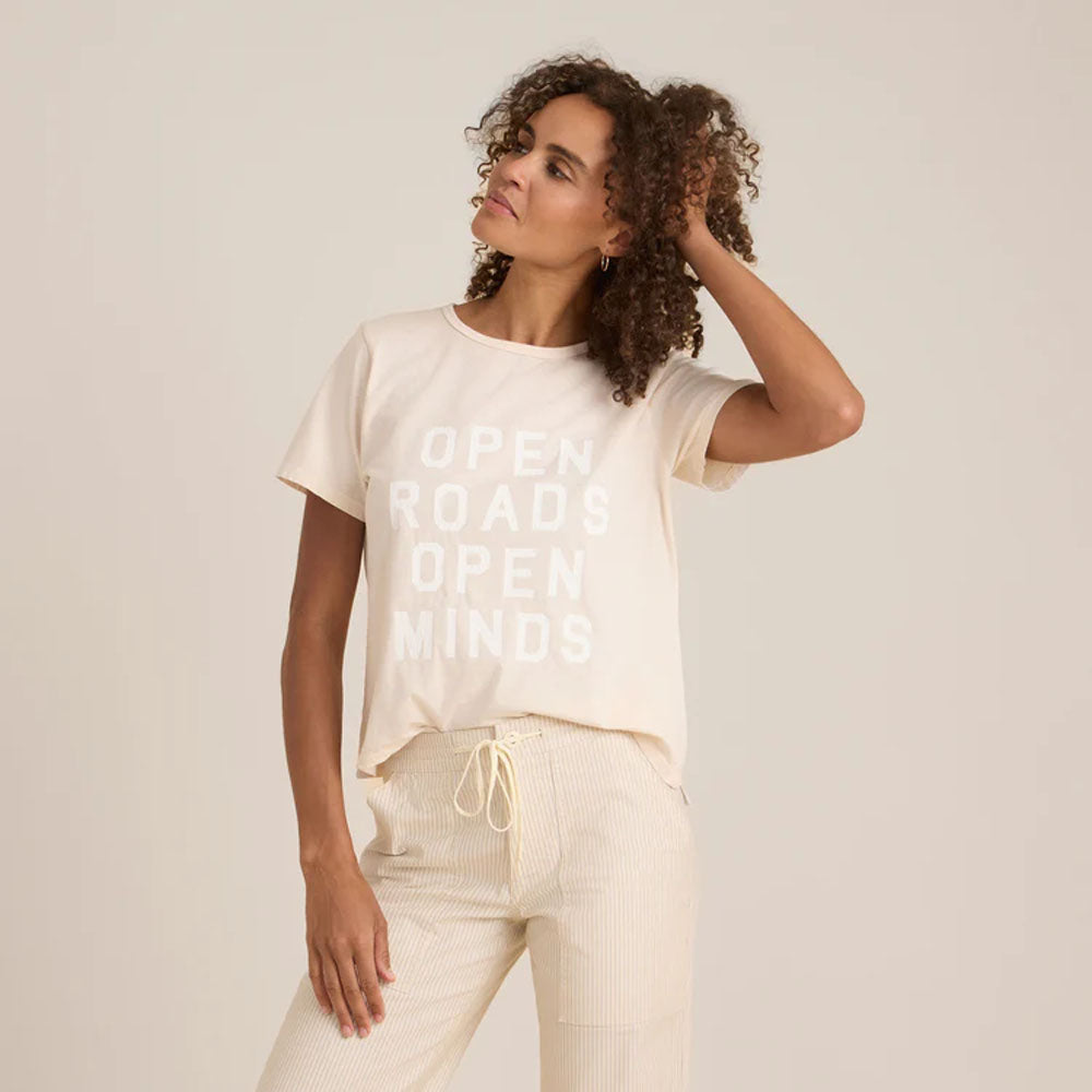 Roark Womens Open Roads Everyday Premium Tee Eggshell