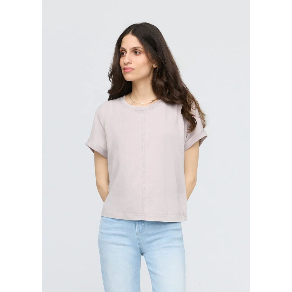 DU/ER Womens PurePima Vintage Dolman Tee Washed Ash
