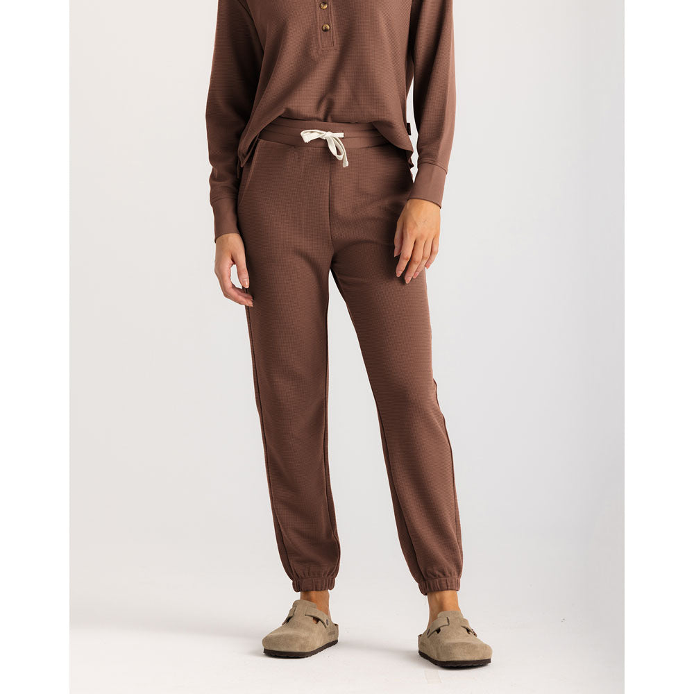 Free Fly Apparel Womens Waffle Jogger Nutmeg