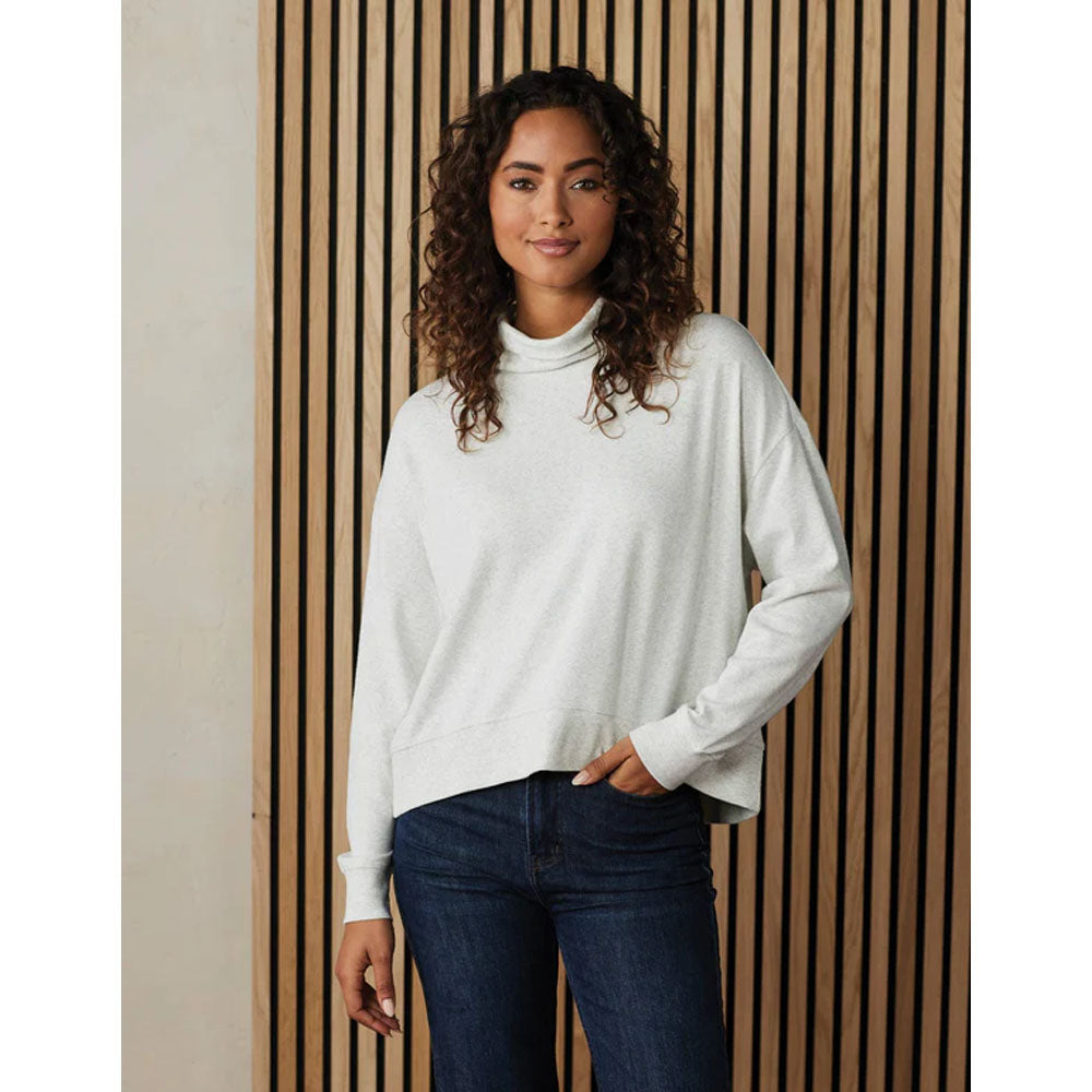 The Normal Brand Women's Puremeso Funnel Neck Pullover Stone