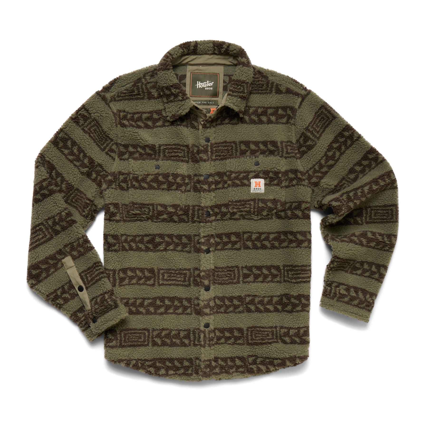 Howler Brothers Mens Allegheny Fleece Overshirt BEE Beetle