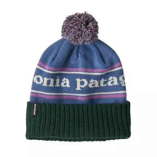 Patagonia Powder Town Beanie PKSB Park Stripe: Barnacle Blue