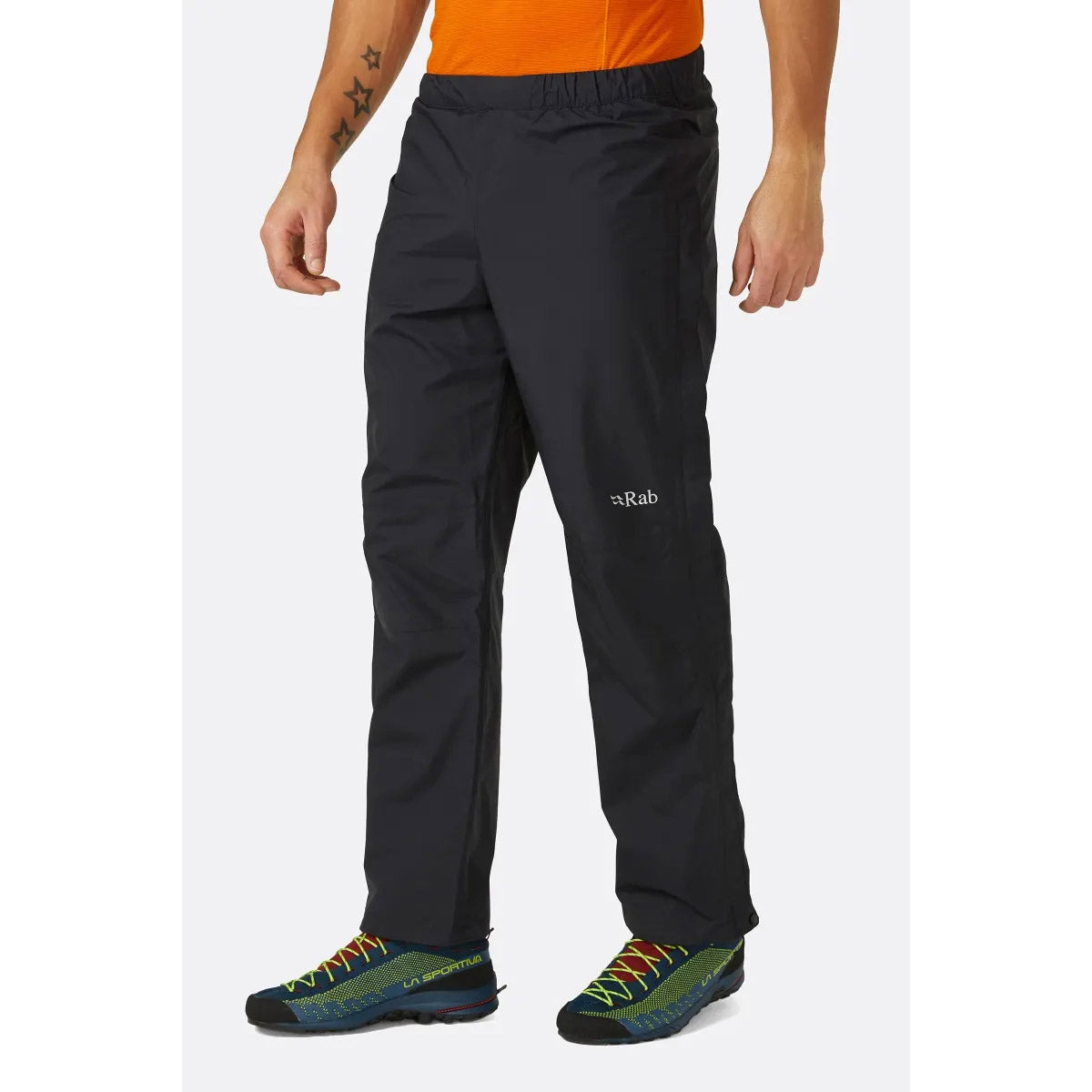 Rab Men's Downpour Eco Waterproof Full Zip Pants Black