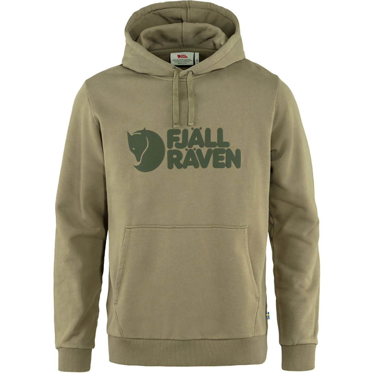 Mens Fjallraven Logo Hoodie ight Olive / L