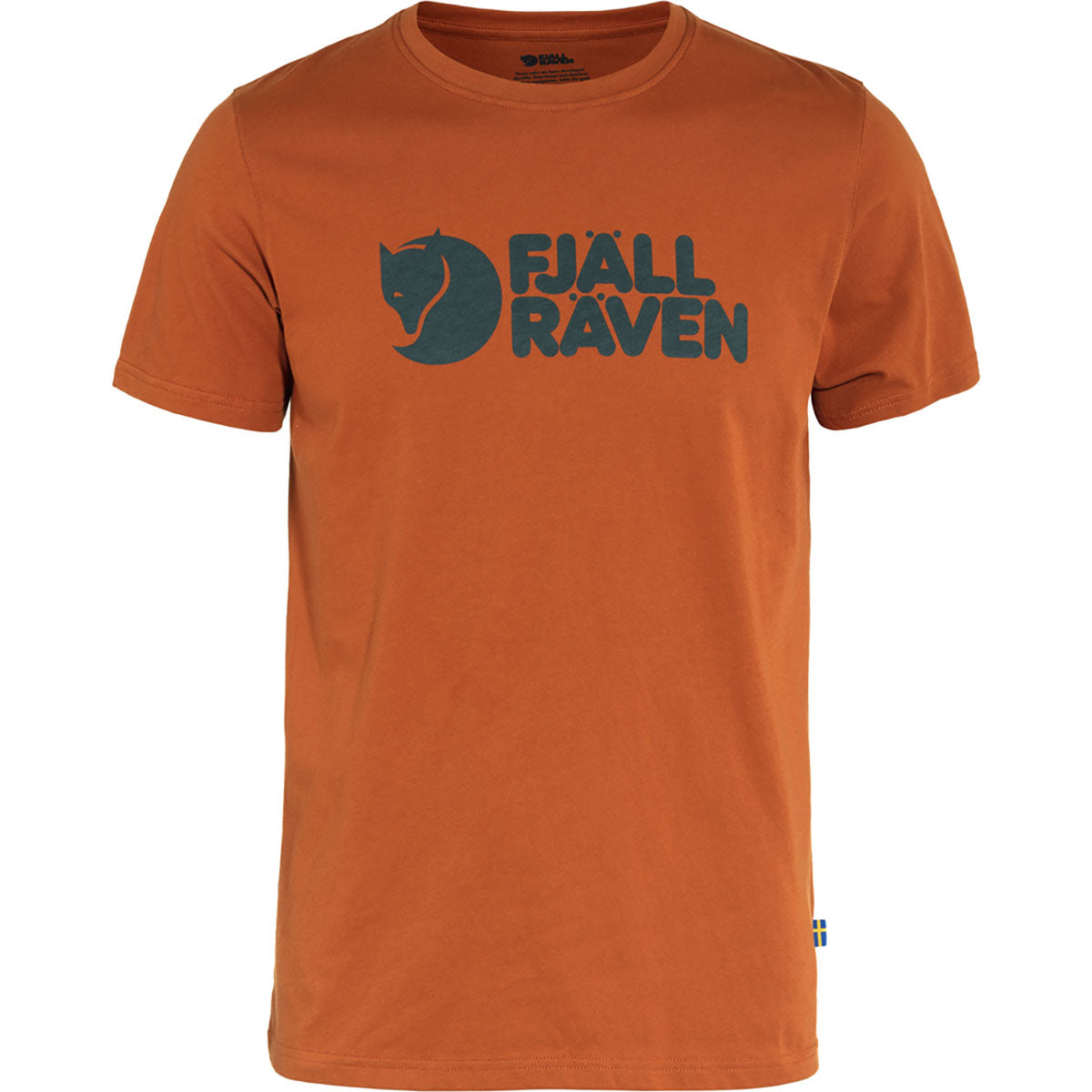 Mens Fjallraven Logo T-shirt Terracotta Brown