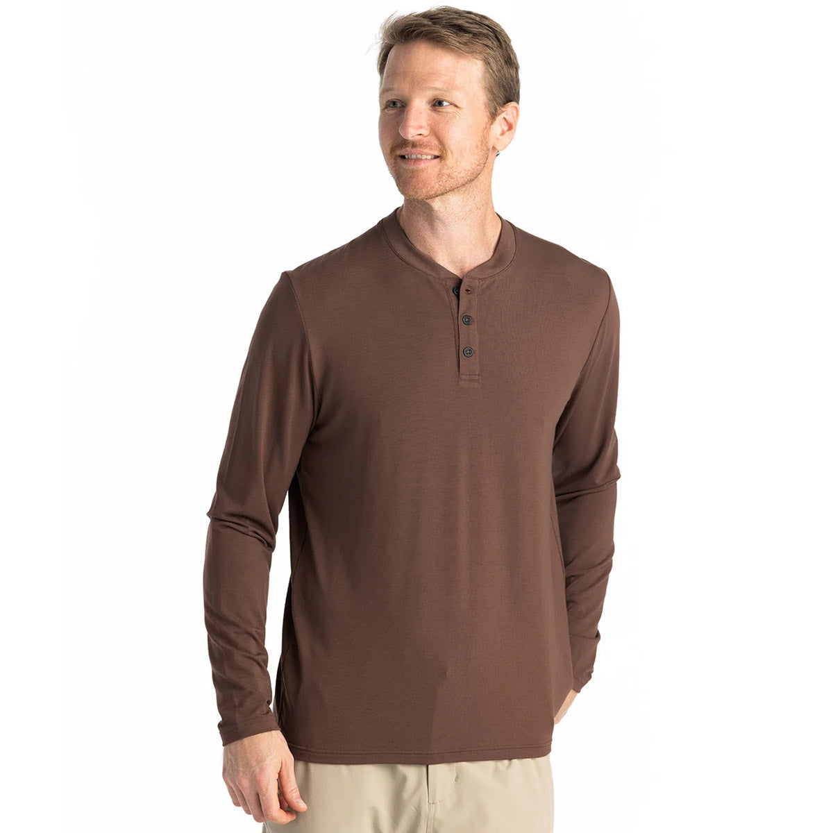 Men&#39;s Bamboo Flex Long Sleeve Henley