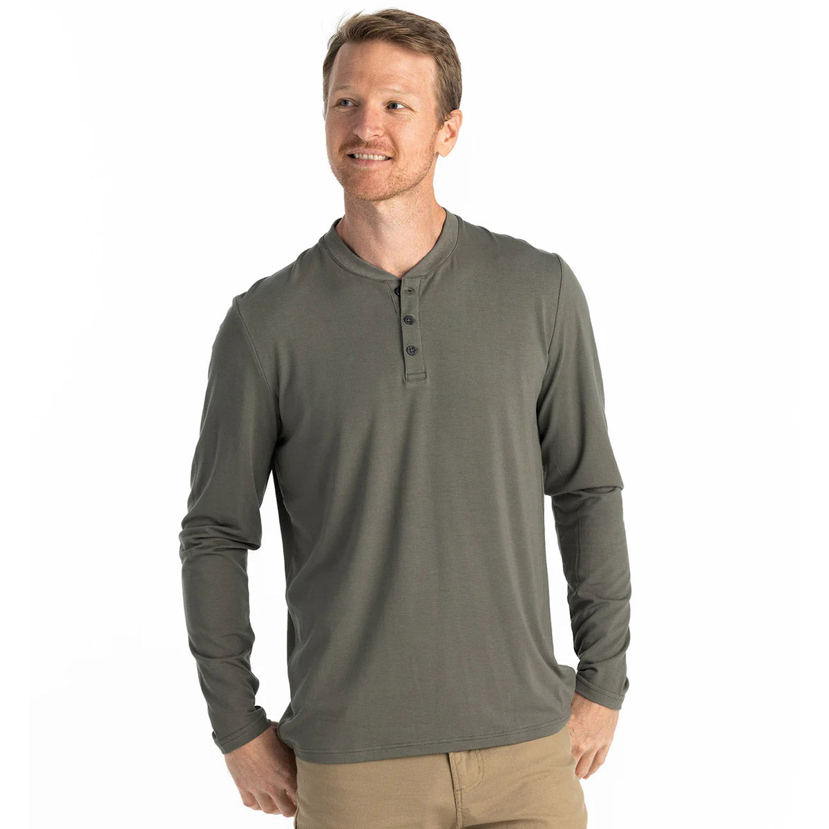 Men&#39;s Bamboo Flex Long Sleeve Henley