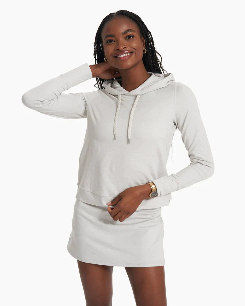 Vuori Women&#39;s Halo Essential Hoodie HST Salt Heather