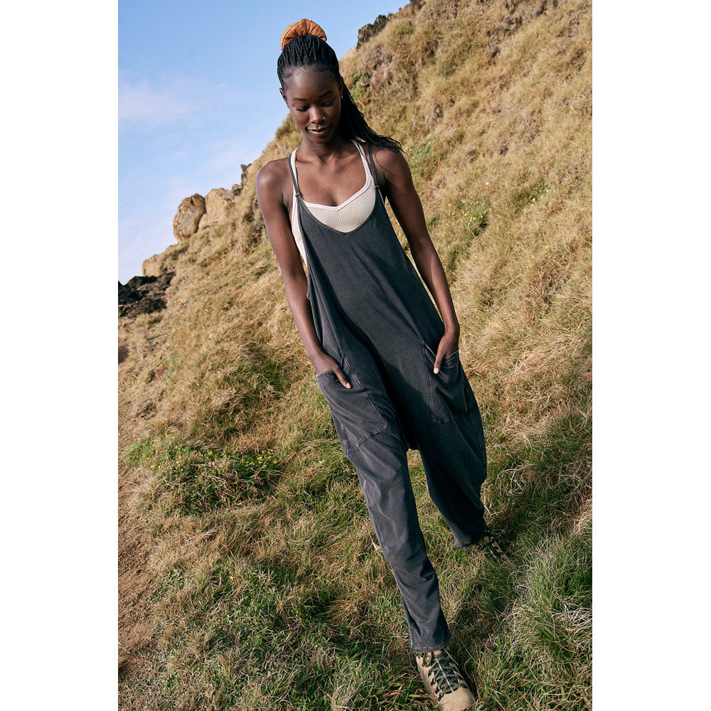 Free People Movement Women's Hot Shot Onesie Washed Black