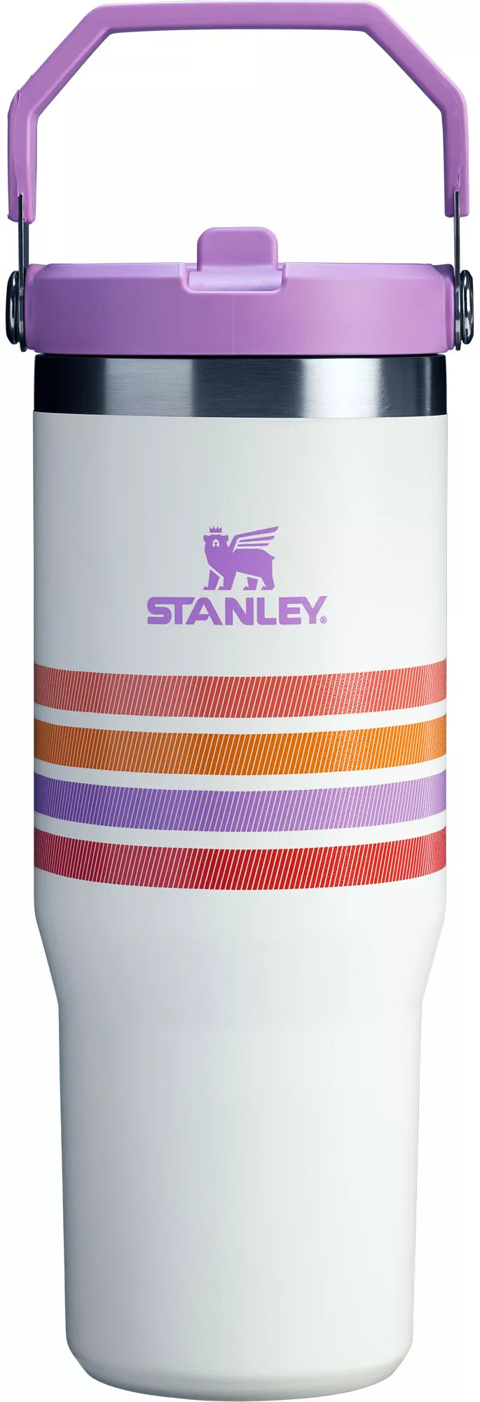 Stanley The IceFlow Flip Straw Tumbler 30oz Cream Lilac Stripe