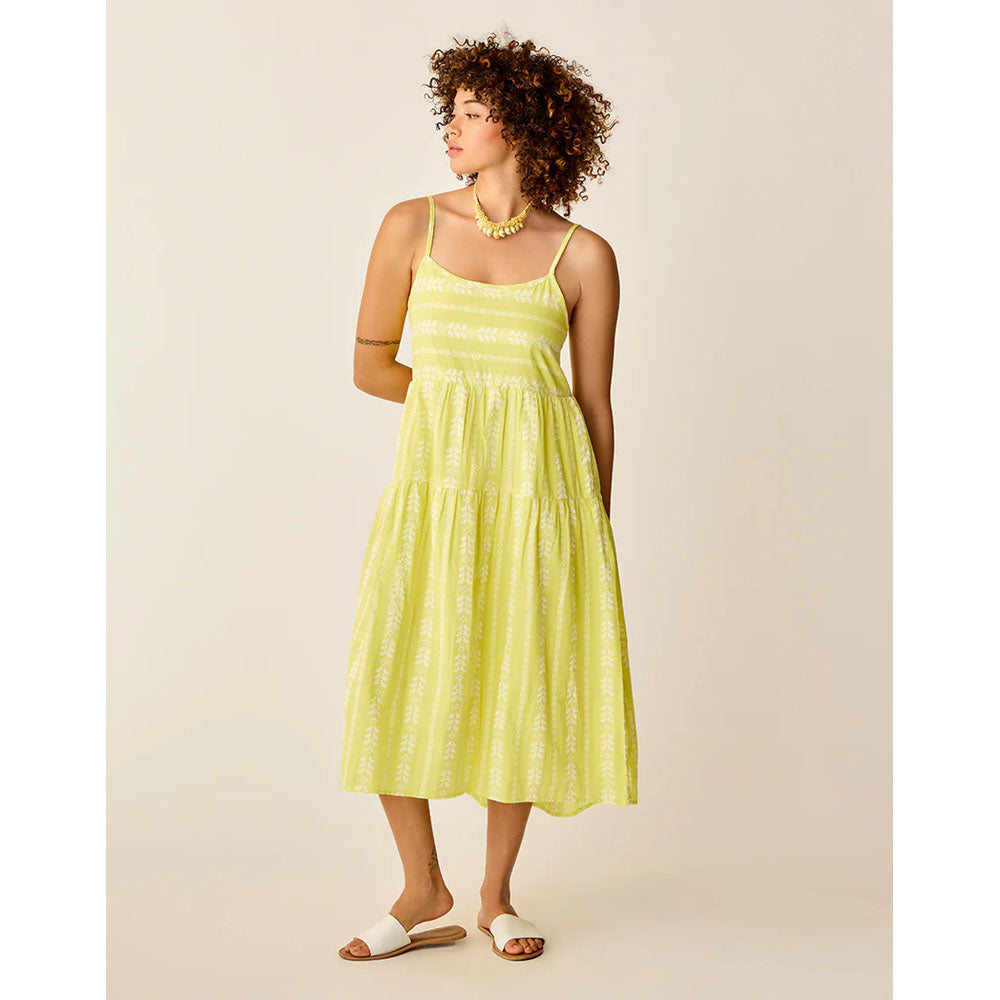 Carve Designs Womens Jacey Textured Dress Limeade Embroidered